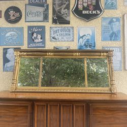 Antique Foster Brothers Carved Giltwood Mirror