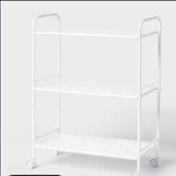 New White Rolling Shelves