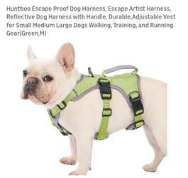 NEW MEDIUM REFLECTIVE DOG HARNESS WITH HANDLE