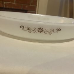  Dynaware Pyr-O-Rey Brown Daisy Casserole Dish