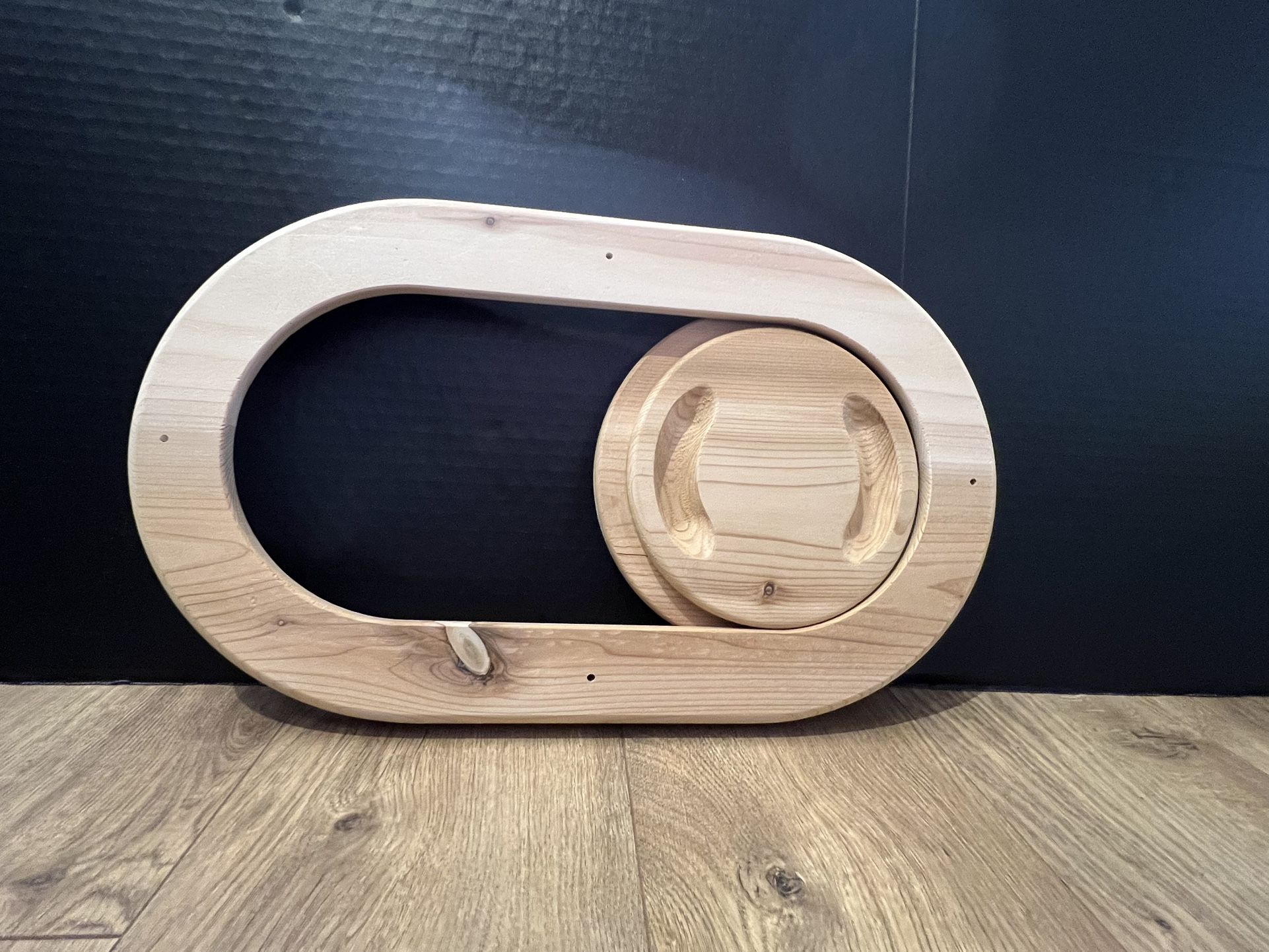 Sauna Ventilation Slider Cover – Fits 6" Vent Hole/16.5" x 9.5" x 1"/Clear Cedar