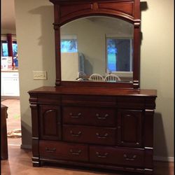 Dresser with mirror