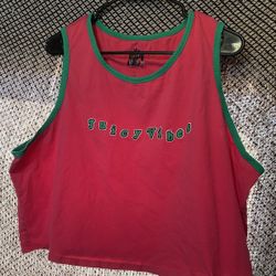 Juicy couture pink and green cropped tank top 3X large 