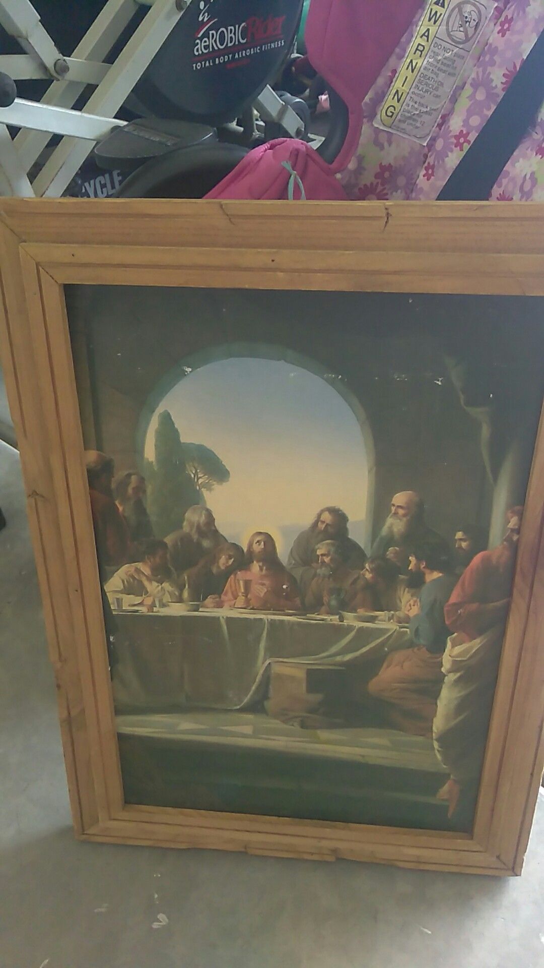 Small standing last supper picture