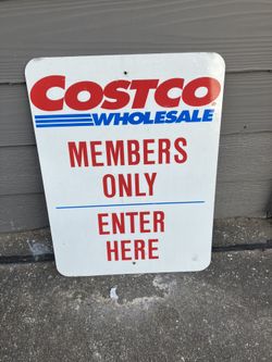 Cosco Wholesale / Members Only / Enter Here Collectible Sign