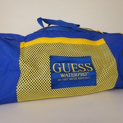 Guess Blue and Yellow Gym Bag