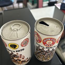 Super Bowl steeler cans 1979 and 76