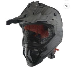1Storm Adult Motocross Helmet ATV Dirt Bike BMX MX Downhill Mountain Helmet Track Style; Carbo