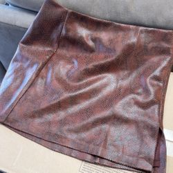 Snake Print Mini Skirt