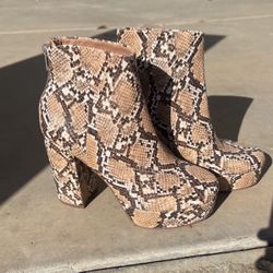 Steve Madden Snakeskin Ankle Boots 