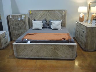 Perennial Home Blanco King Platform Bed - Natural White | Headboard