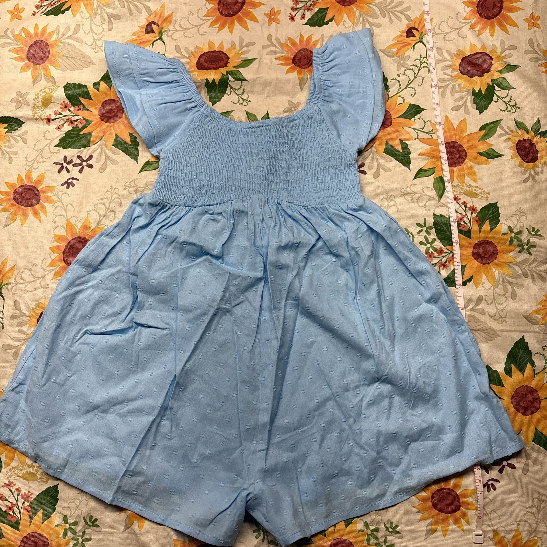 The children’s place light blue girls romper size small (5/6) #cute #romper #girls #sizesmall