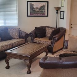 Free Sofa, Love Seat And Chair. 