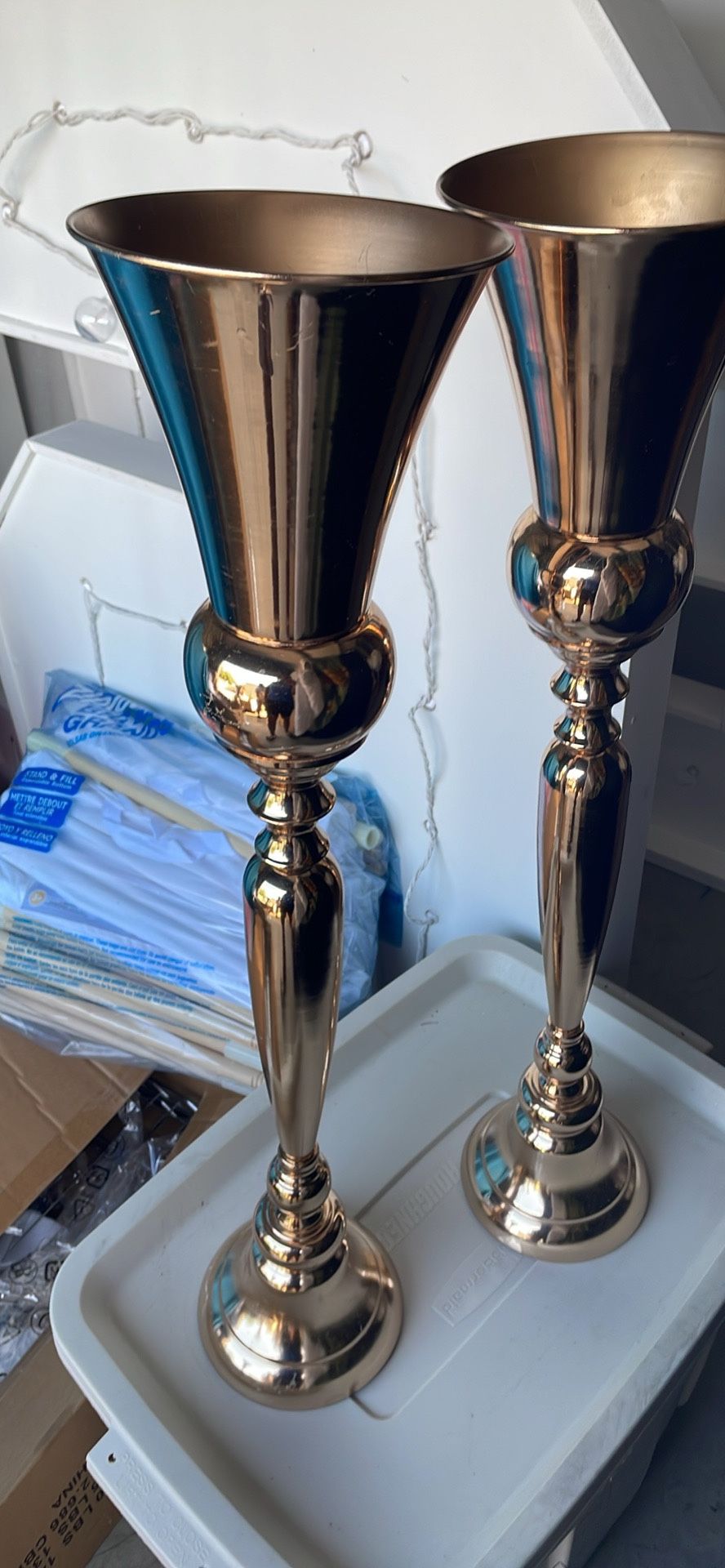 Gold Flower Stands For Weddings Or Events 