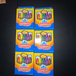 new bundle 6 packs of 8 jumbo crayons