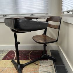 Vintage School Bench & Chair 