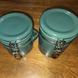 Vintage Green Canisters