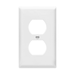 ENERLITES - Duplex Receptacle One-Gang Wall Plate - WHITE