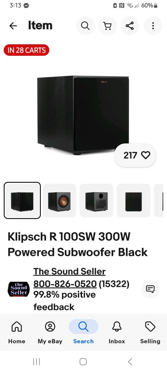 Klipsch Wireless Subwoofer R-100SW