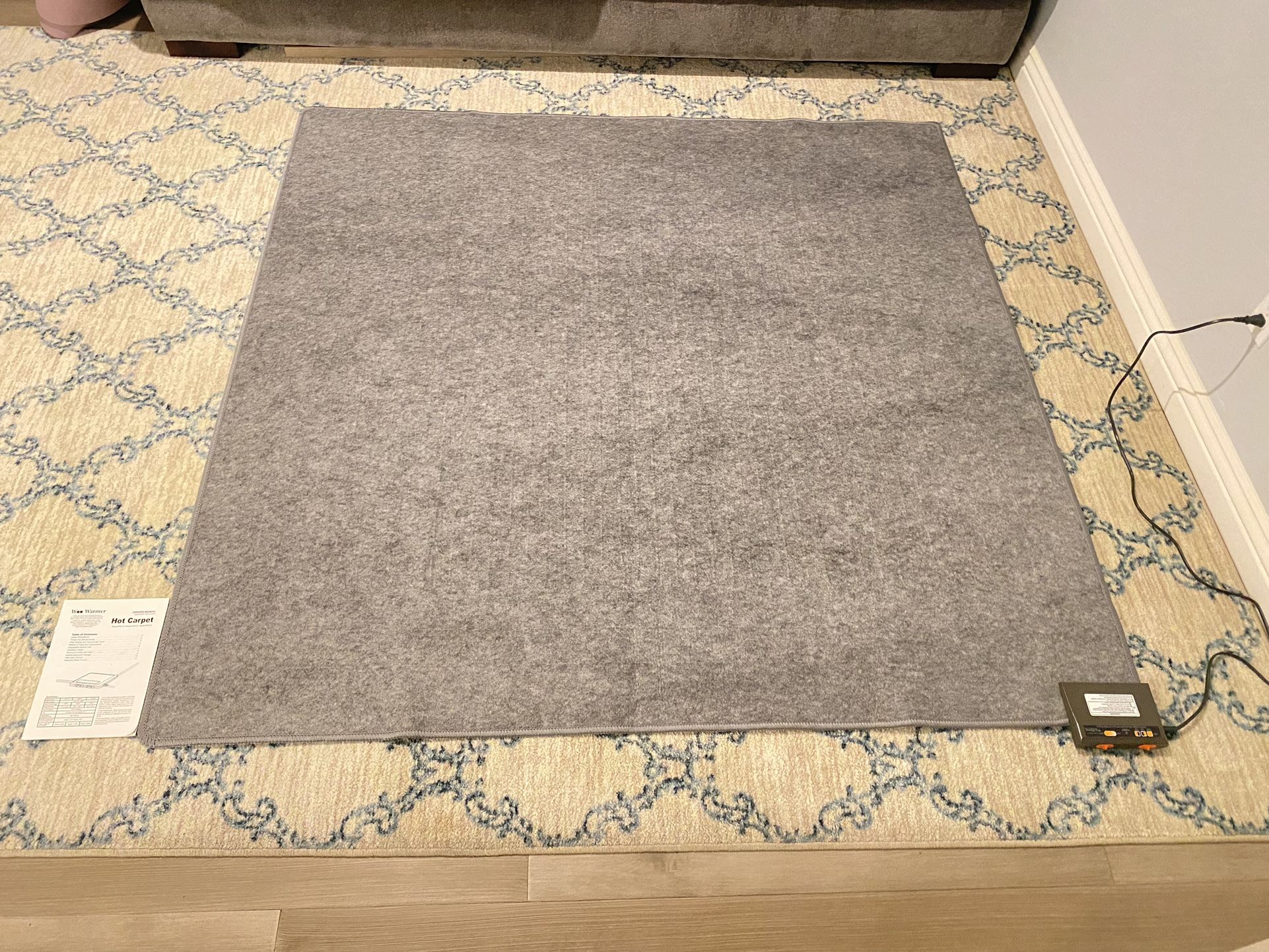 Area Rug Electric Radiant Floor Mats RugBuddy Waterproof Under Rug