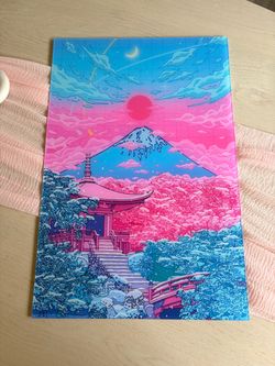 Gallery Panda Mount Fuji Japanese Acrylic Wall Art 16x24” Gloss
