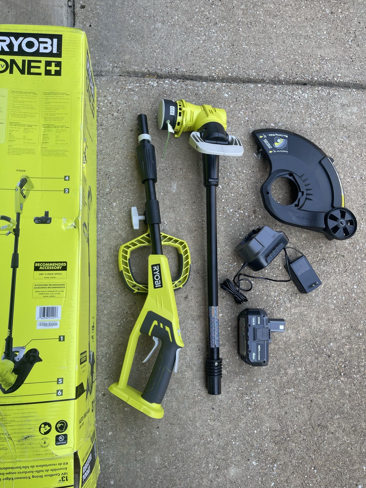 Ryobi ONE+ 18V 13 Cordless Battery String Trimmer/Edger with
