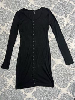 Long sleeve black dress