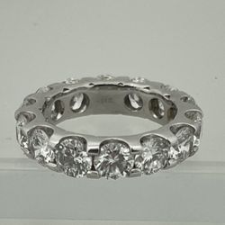 14k White Gold Eternity Band Lab-Diamonds 