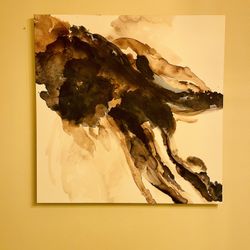 Ink Blot Print On Canvas 
