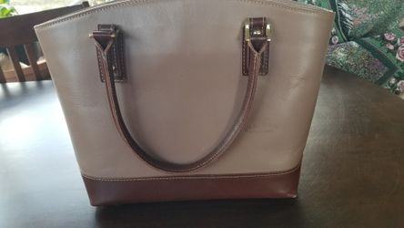 Italian Tan And Brown Leather Pocketbook