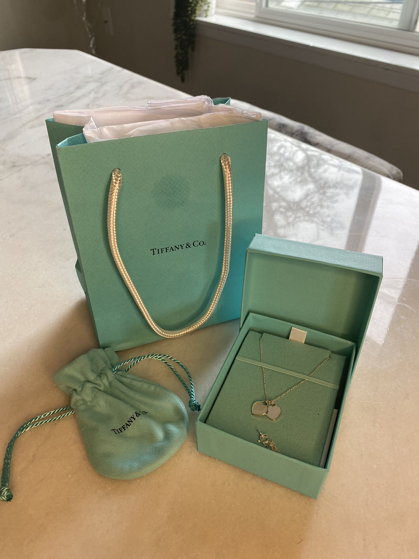 Tiffany and Co. two heart pendant