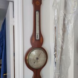19th Century Wood Barometer 