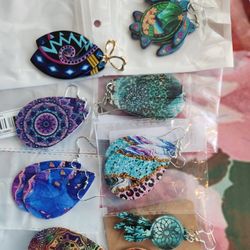 Bohemian And Turtle Earrings 