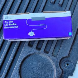 2 in. White Gimble LED Integrated Trimless Recessed Lighting Kit