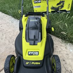 RYOBI ONE+ HP 18V Brushless 16 in. Cordless Battery Walk Behind Push Lawn Mower with (1)4.0 Ah Batt