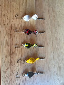 5-Piece Twisted Metal Trout Spoon Lure Set (3.5g / 0.12 oz) – New