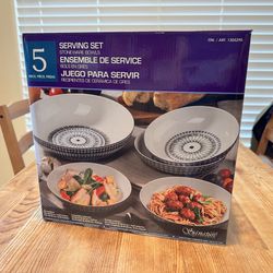 New 5pcs Stoneware Set (unbox)