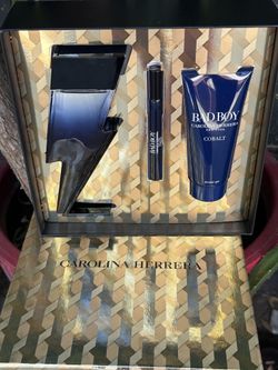 Carolina Herrera bad boy cobalt set 3.4oz edp