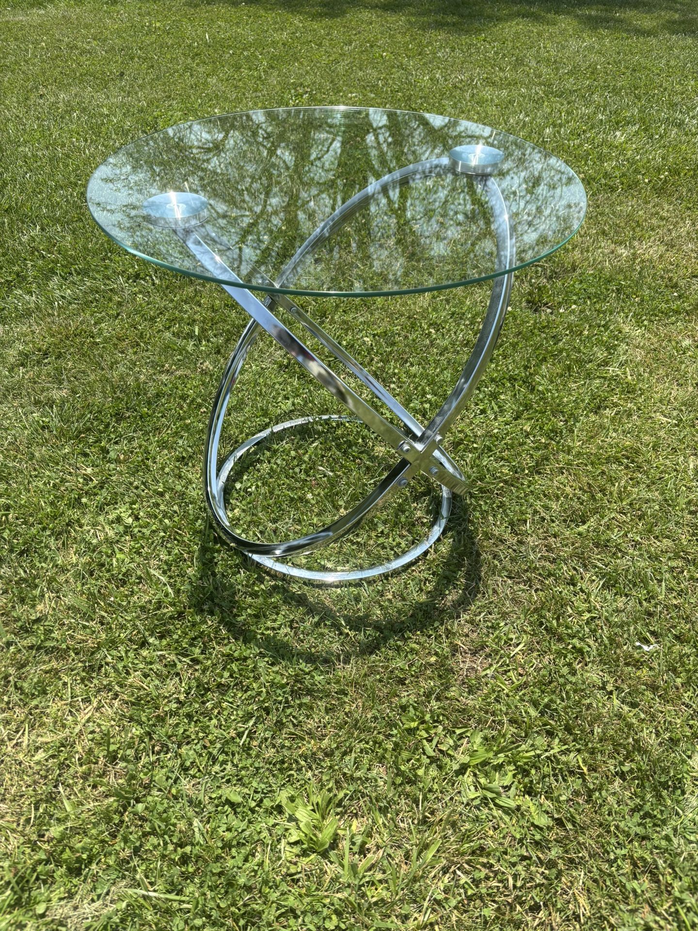 Glass Top Coffee Table And 2 End Tables