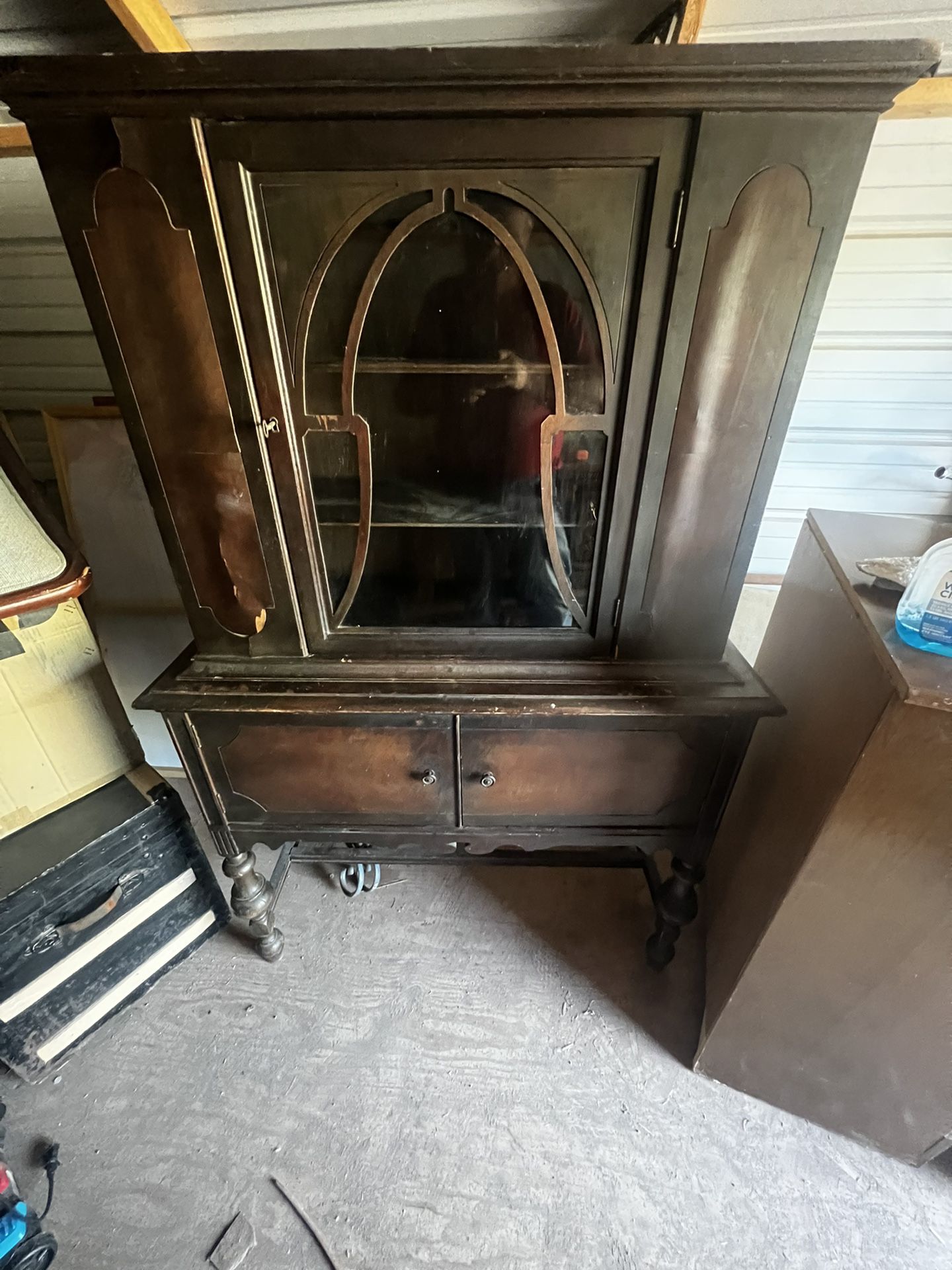 A vintage Cabinet Its 63 Inches Tall 42 Inches Wide And 16 Inches Deep 