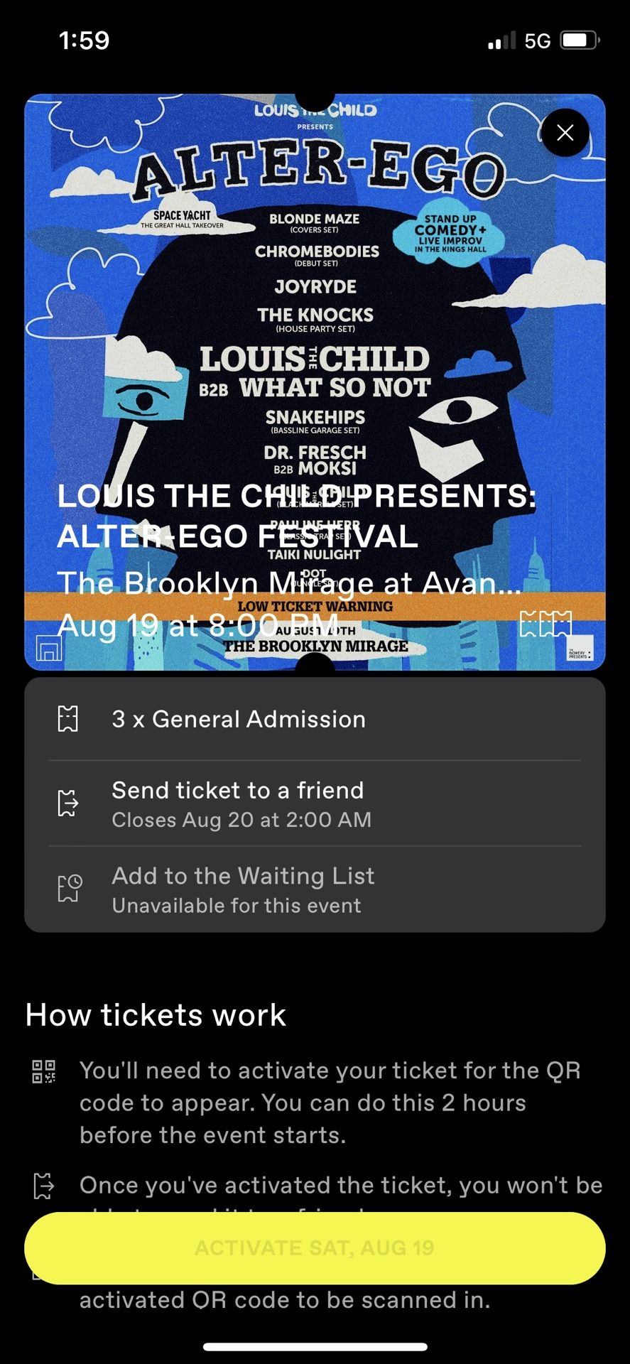 Louis the Child Brooklyn Mirage tickets