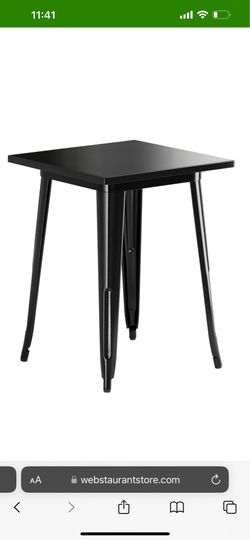 Lancaster Table & Seating Alloy 24" x 24" Onyx Black Standard Height Outdoor Table