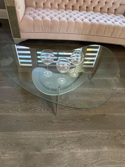 Glass coffee table