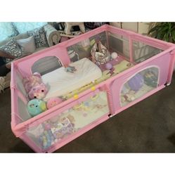 Corralito XL Rosa Para Niña $$50