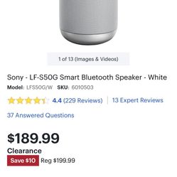 Sony smart Bluetooth speaker