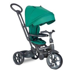 Joovy Tricycoo LX Premium Kids Tricycle with 8 Stages Featuring Chunky Front Tire, Removable and Adjustable Parent Handle, Safety Harness, Machine-Was