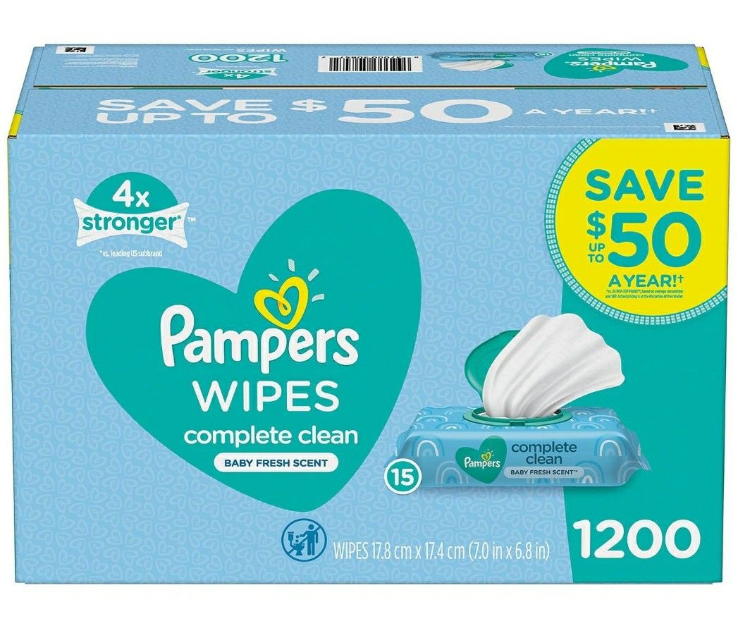 PAMPERS Wipes 1200 count