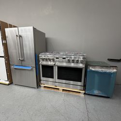 Thor 3 Piece Set-48’ Gas Stove Refrigerator Dishwasher 