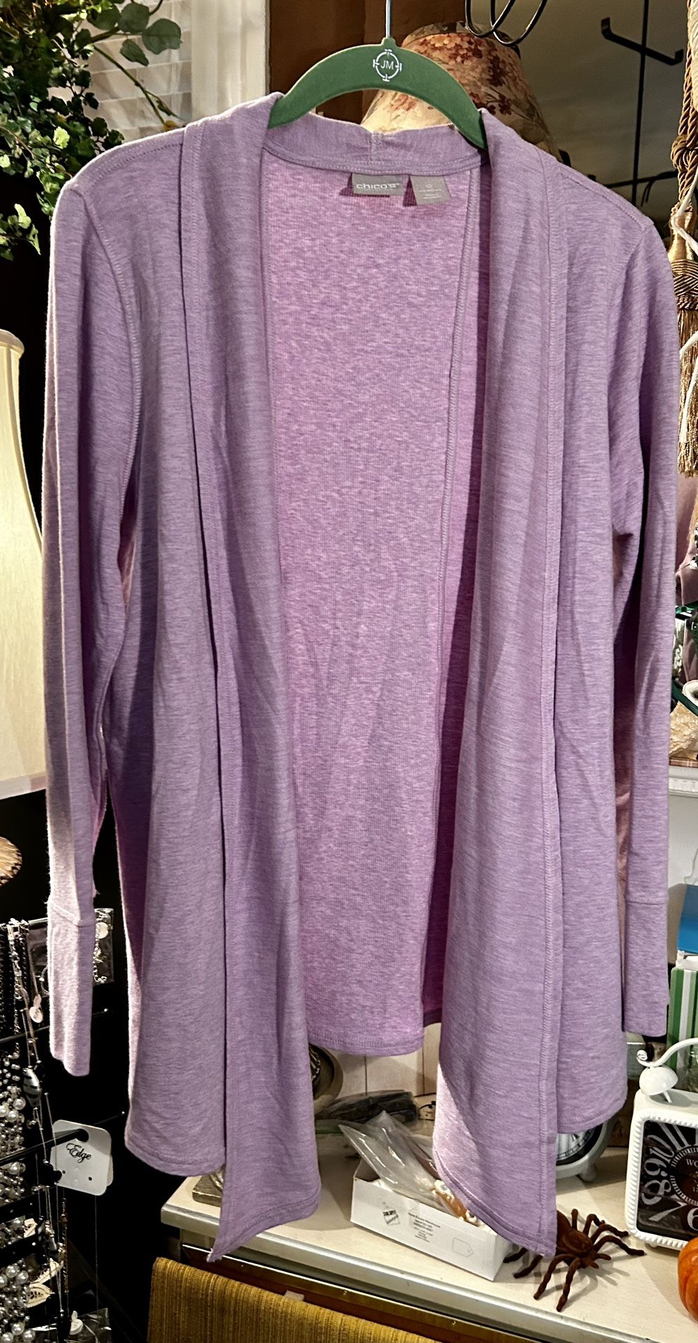 Ladies Small Chico’s Lilac Cardigan 