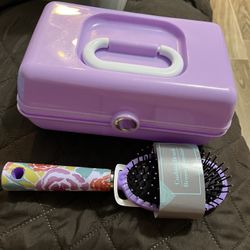 Hair Brush And Makeup Box 